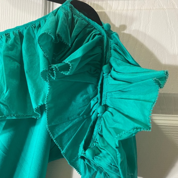 Juicy Couture ruffle collar green dress Size Small - Picture 3 of 16